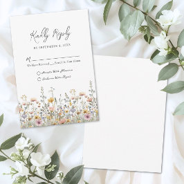 Wildflower Floral Wedding RSVP