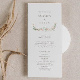 Wildflower Garden Floral Ceremony Program