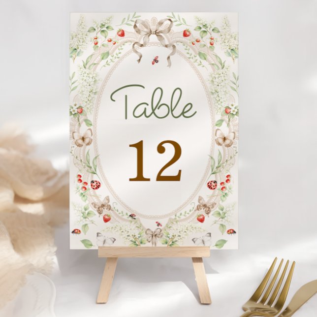 Wildflower Rustic Vintage Table Number (Subido por el creador)