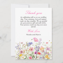 Wildflower Spring Floral Agradecimiento