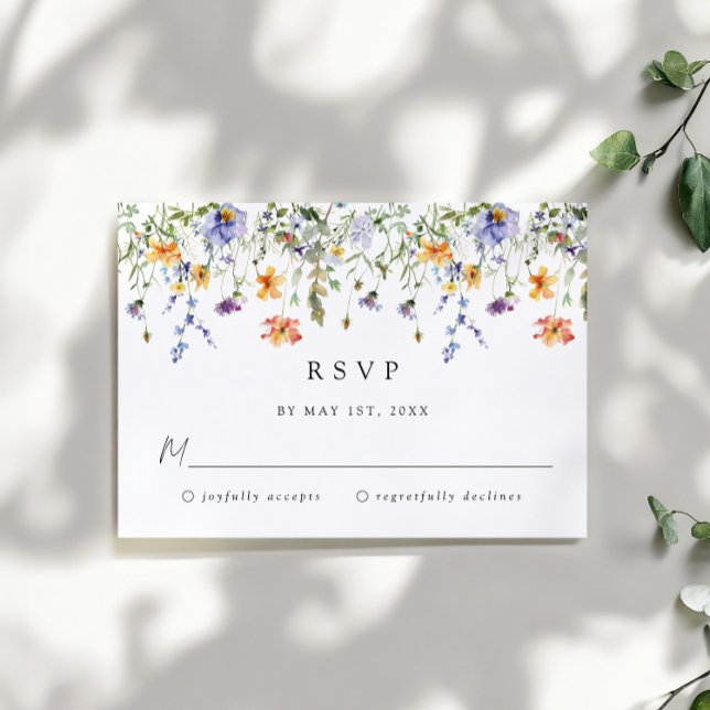 Wildflower Wedding RSVP Card (Subido por el creador)