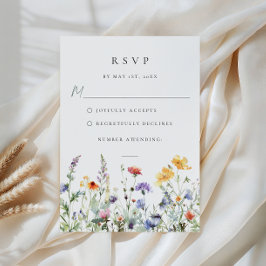 Wildflower Wedding RSVP Card