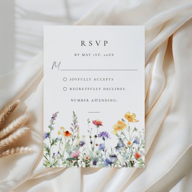 Wildflower Wedding RSVP Card (Subido por el creador)