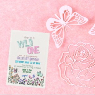 WIldflower Wild Invitación de un cumpleaños