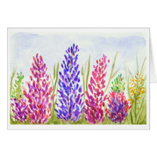 Wildflowers bonitos del Lupine del arte floral de