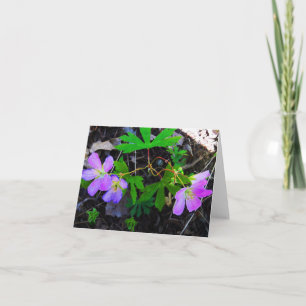 Wildflowers de la tarjeta de nota del arbolado