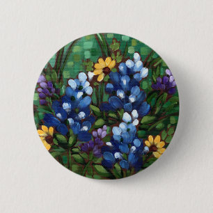 "Wildflowers de Tejas - botón redondo de los