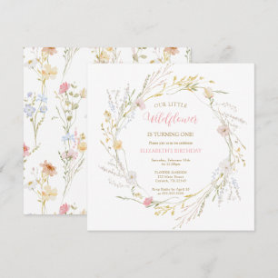 Wildflowers elegant Spring First Birthday