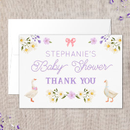 Wildflowers Geese Baby Shower Gracias