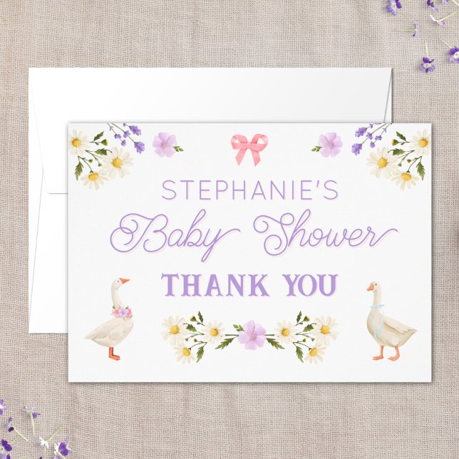 Wildflowers Geese Baby Shower Gracias (Subido por el creador)