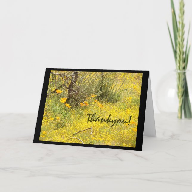 ¡Wildflowers gracias! Tarjeta (Anverso)