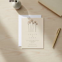 WIldflowers simple Invitación a la boda tontos sil