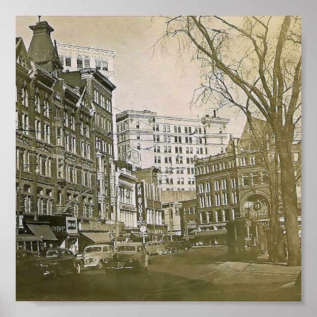 Wilkes-Barre Pa de los años 30. Póster (Frente)
