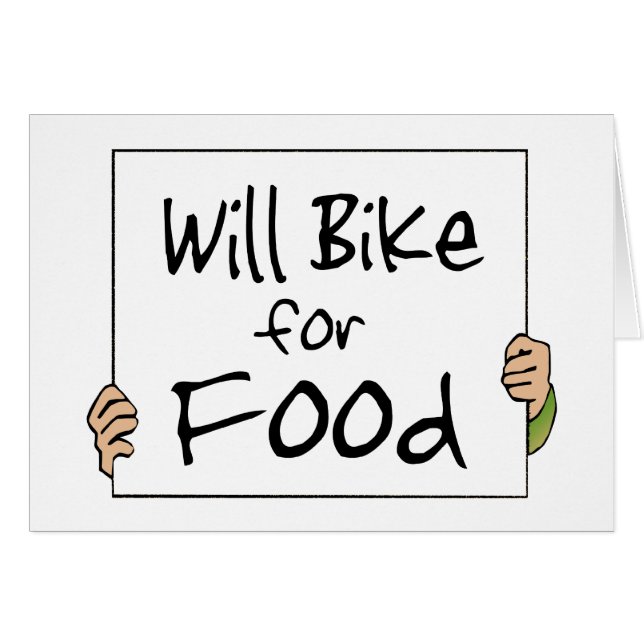 Will Bike for Food (Anverso (Horizontal))