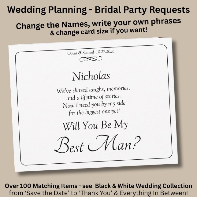 Will You Be My Best Man? Black White Infinity (Subido por el creador)