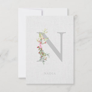 Will You Be My Bridesmaid Delicate Lovely Initial