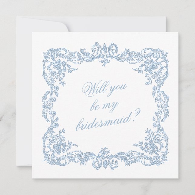 Will You Be My Bridesmaid Proposal Invitation Card (Anverso)
