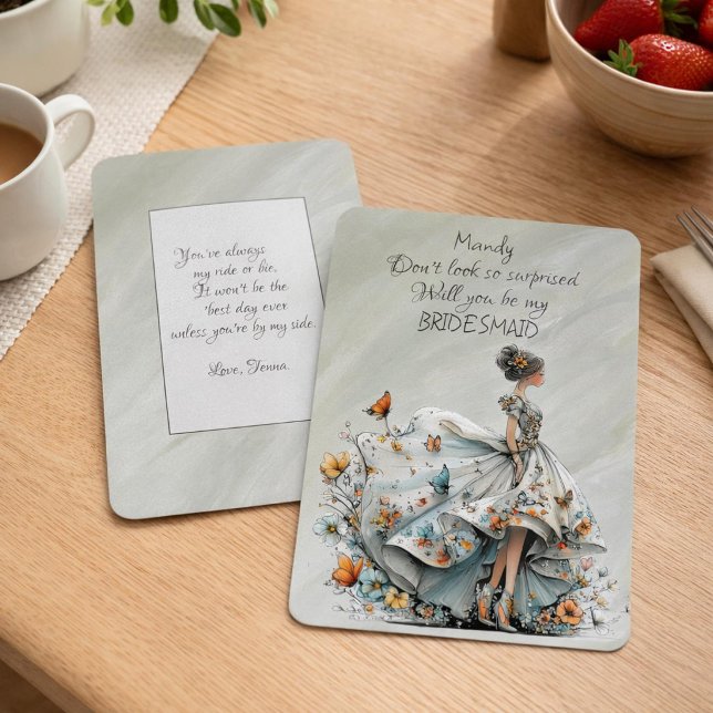 Will You Be My Bridesmaid Woman In Flowy Dress (Subido por el creador)