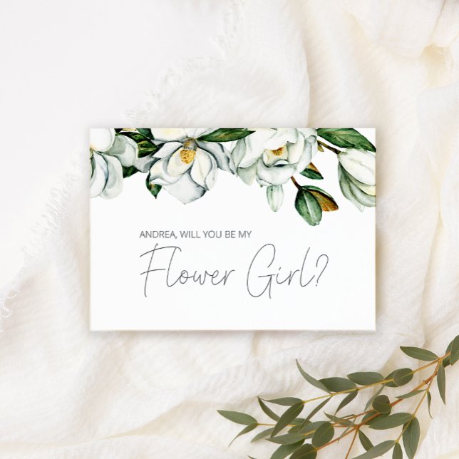 Will You Be My Flower Girl White Magnolia (Subido por el creador)