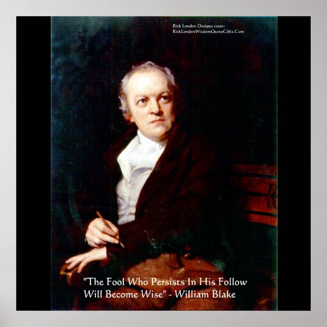 William Blake "Become Wise" Wisdom Posters (Frente)