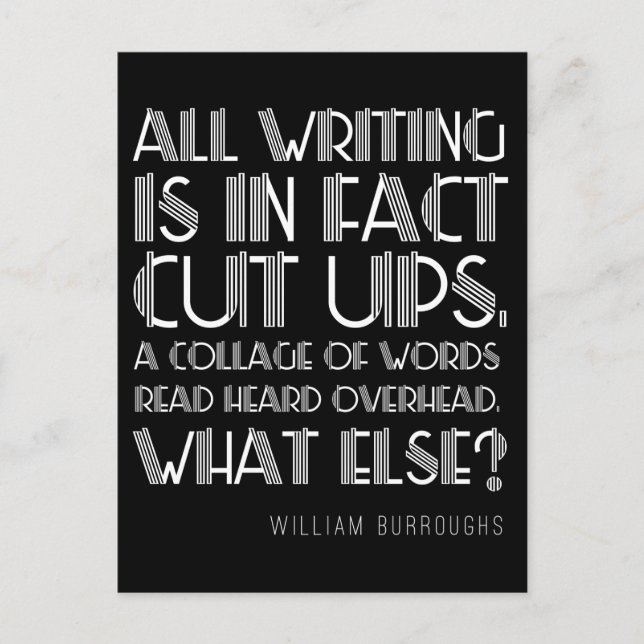 William Burroughs escribe una postal (Anverso)