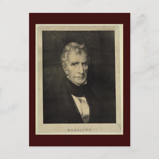 William Henry Harrison, novena postal del presiden (Anverso)