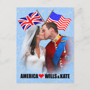 William & Kate - postal de Estados Unidos