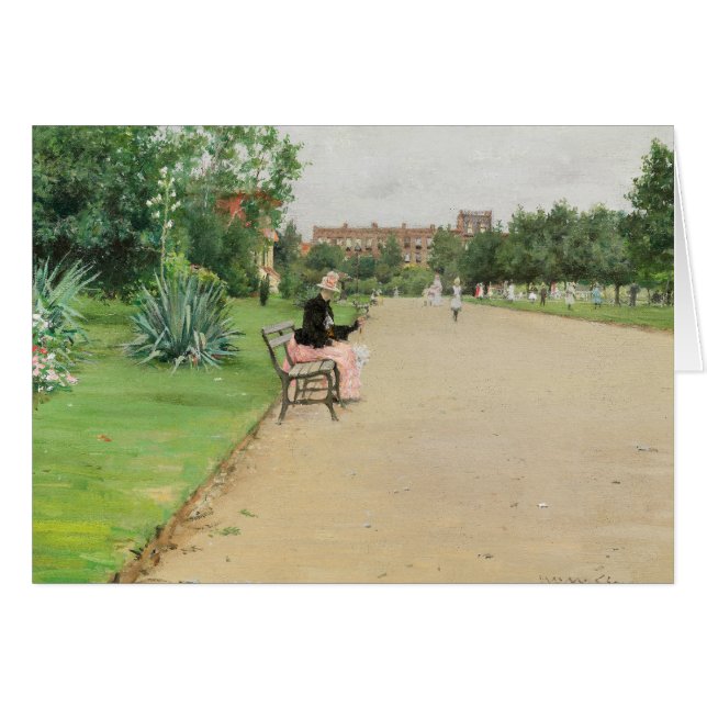 William Merritt Chase - Un parque de la ciudad (Anverso (Horizontal))