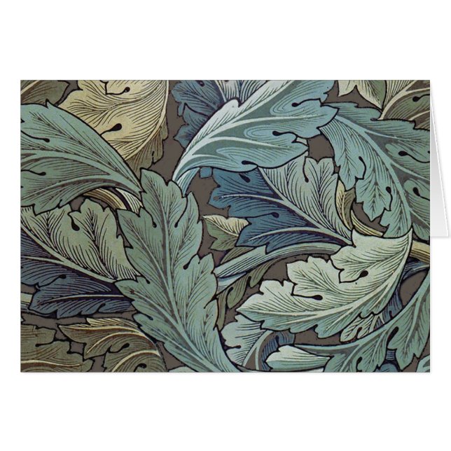 William Morris Acanthus Sage Flor Flor Botánico (Anverso (Horizontal))