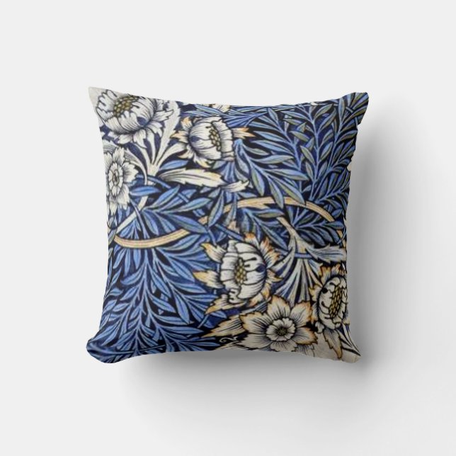 William Morris almohada del "tulipán y del sauce" (Anverso)