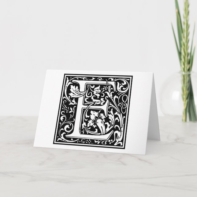 William Morris Alphabet "E" (Anverso)