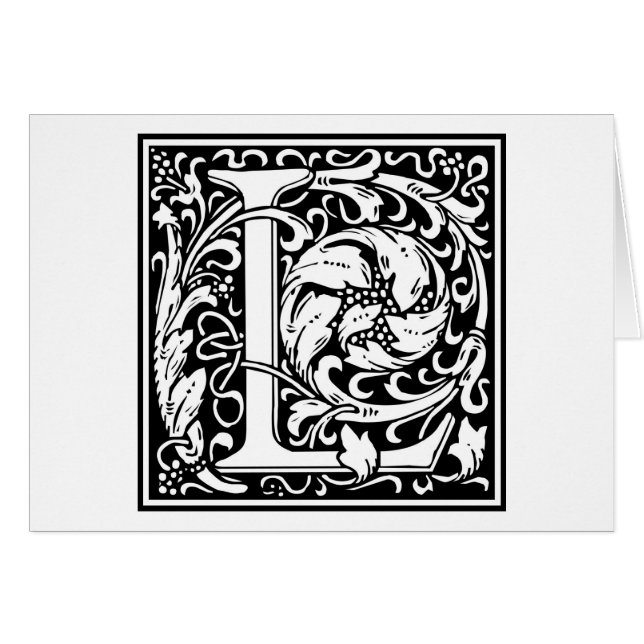 William Morris Alphabet "L" (Anverso (Horizontal))