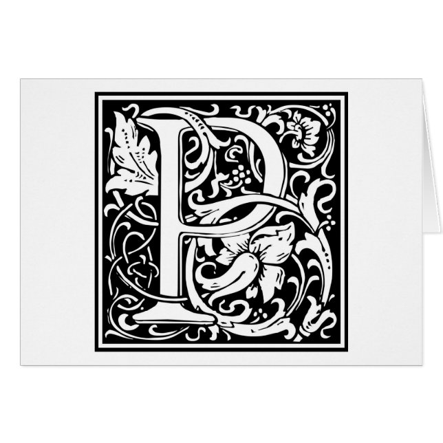 William Morris Alphabet "P" (Anverso (Horizontal))