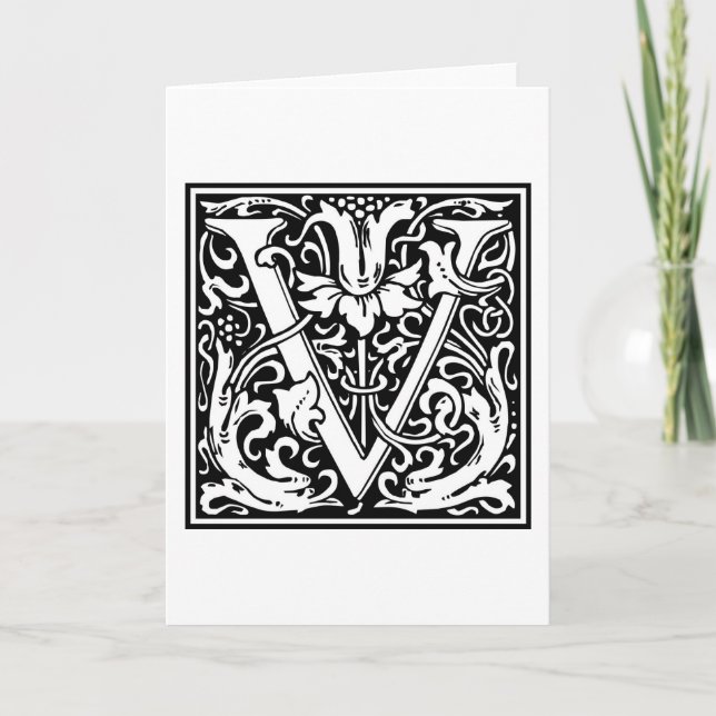 William Morris Alphabet "V" (Anverso)