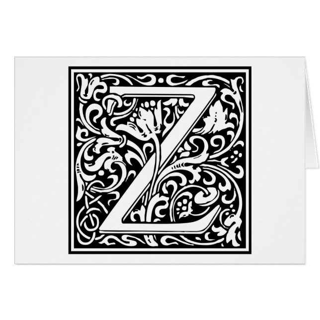 William Morris Alphabet "Z" (Anverso (Horizontal))