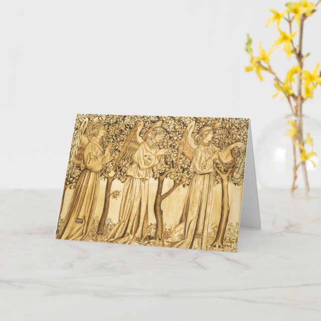 William Morris ANGELS Y Tarjeta de felicitación de (flor amarilla)