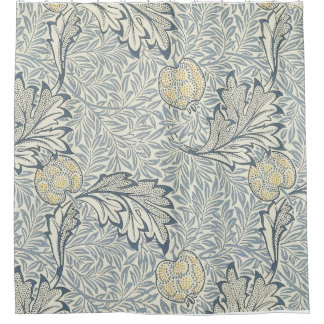 William Morris Apple modela la cortina de ducha