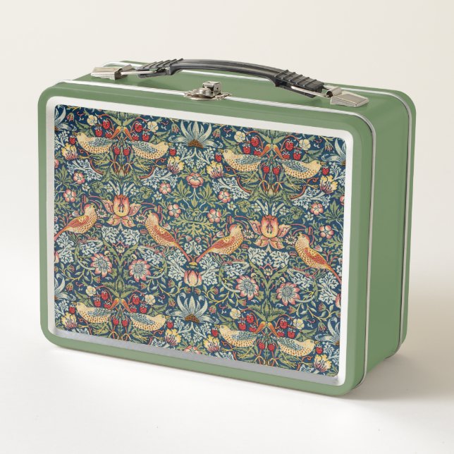 William Morris Art Strawberry Thief Lunch Box (Anverso)