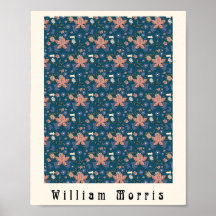 William Morris arte nuevo diseño de flores azul