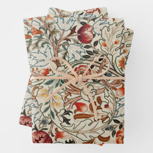 William Morris arte papel de envoltura floral colo