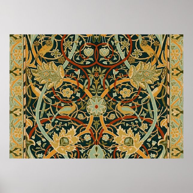 William Morris Arte Persa Oriental de Alfombras (Frente)