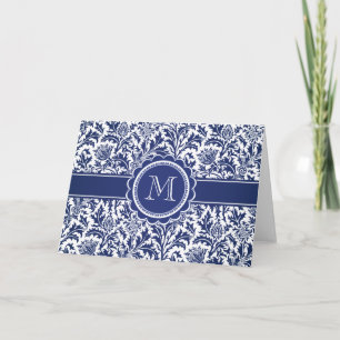 William Morris azul y blanco elegante floral