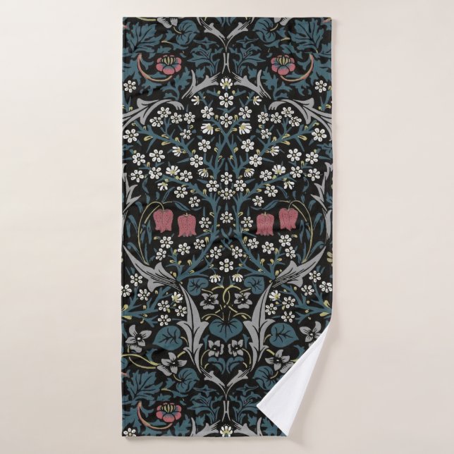 William Morris Blackthorn Floral Art Nouveau (Toalla de baño)