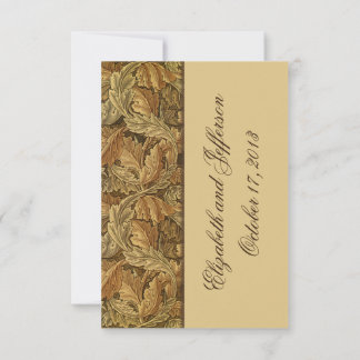 William Morris Brown deja tarjetas RSVP de boda