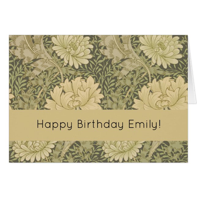 William Morris Chrysanthemum Sage Flower (Anverso (Horizontal))