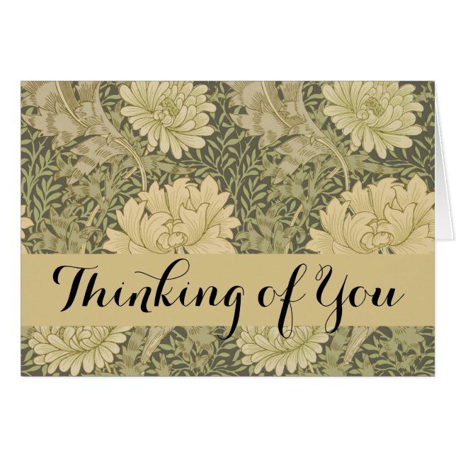 William Morris Chrysanthemum Sage Flower (Anverso (Horizontal))