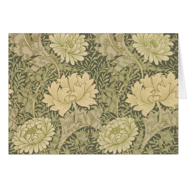 William Morris Chrysanthemum Sage Flower (Anverso (Horizontal))