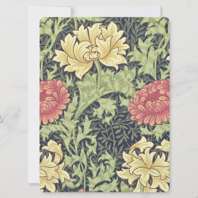 William Morris Chrysanthemum Vintage Floral Art (Anverso)
