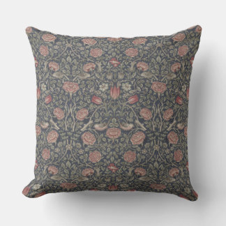 William Morris: Cojín decorativo Rosa Tudor