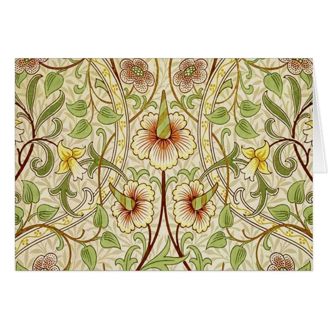William Morris Daffodil Classic Flower Wallpaper (Anverso (Horizontal))